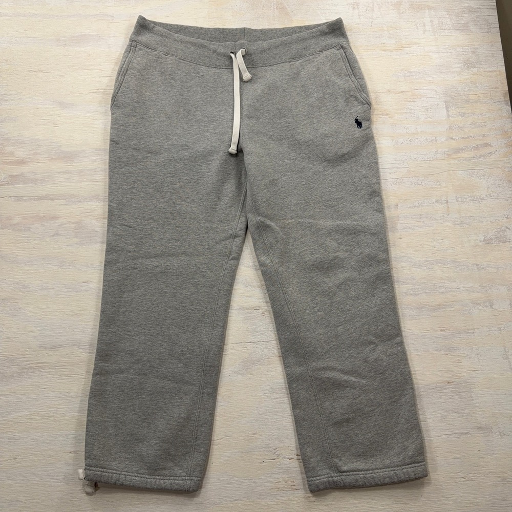 Polo Ralph Lauren Sweatpants M Fleece Cinch Hem Heather Gray Mens